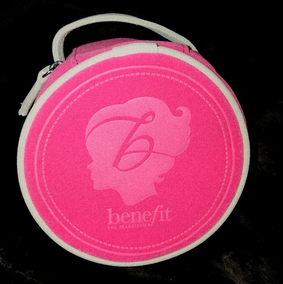 New! benefit brand pink velvet cosmetic bag Barbie color - Picture 1 of 1